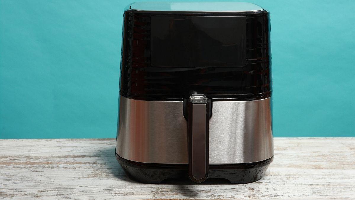 A simple air fryer on a table