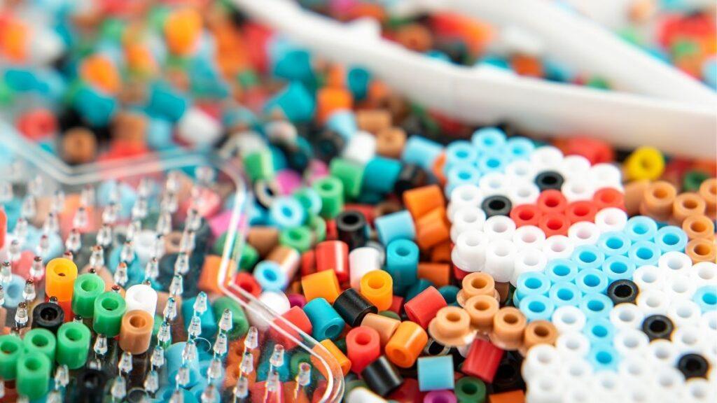 A pile of perler beads